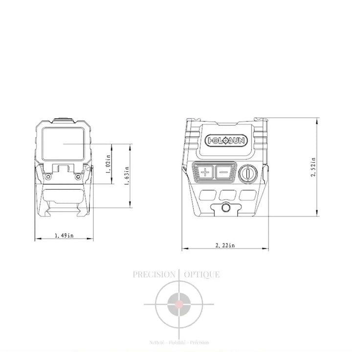 Point Rouge Holosun Aems-Core-Gr