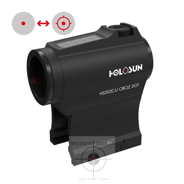 Point Rouge Holosun Hs503C-U - Avec Cercle Précision Et Fiabilité Au Rendez-Vous Rouge
