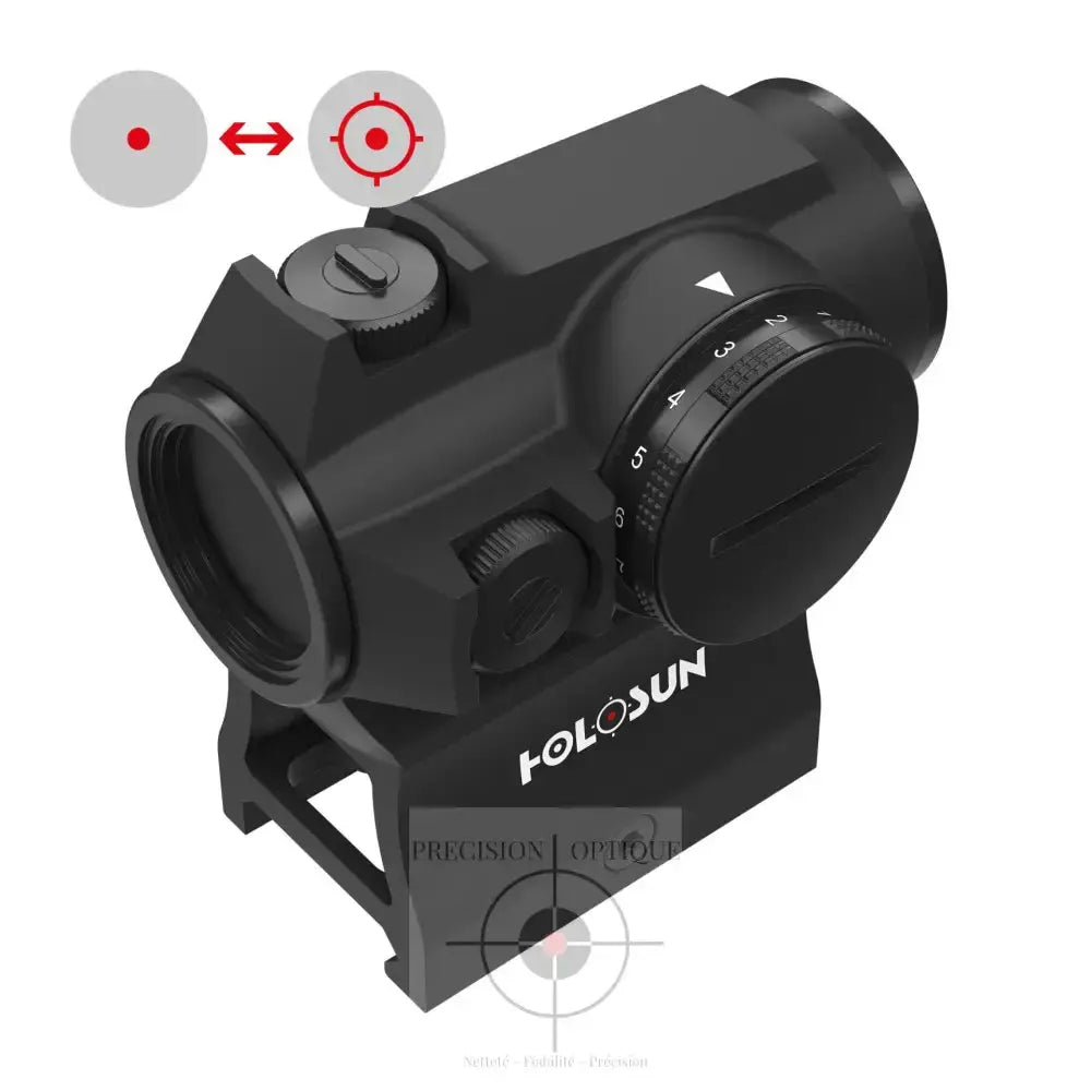Point Rouge Holosun Hs503R - Avec Nouveau Cadran De Rhéostat Pour Une Précision Renouvelée Rouge