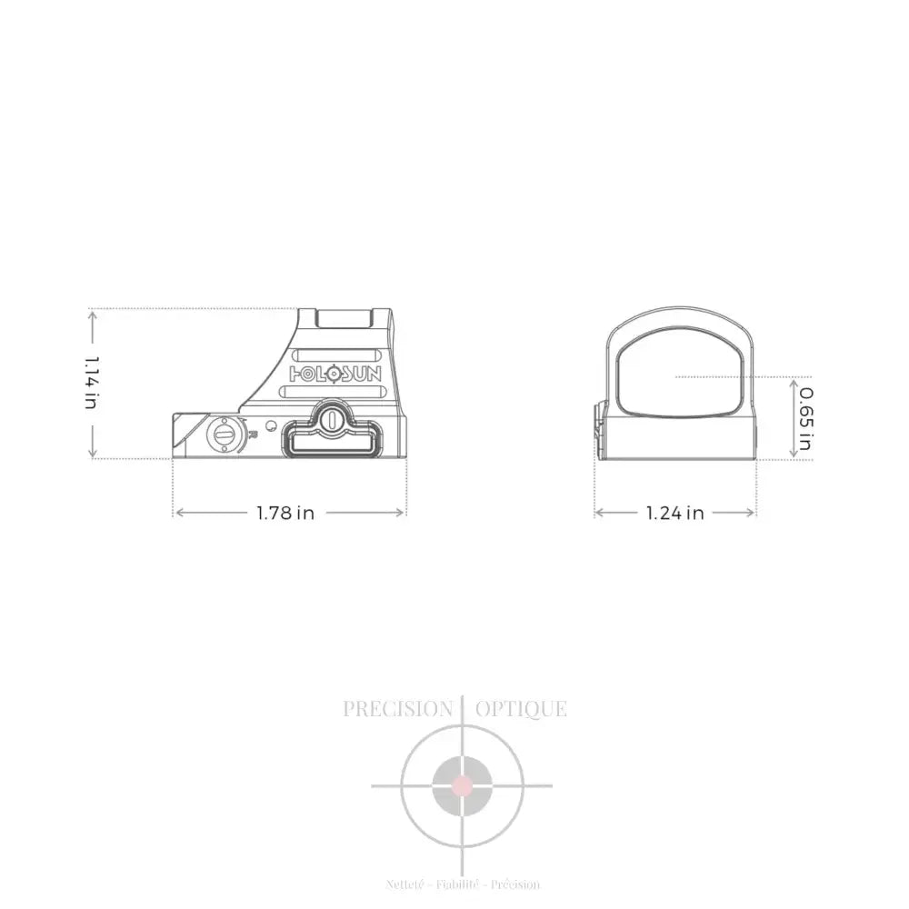 Point Rouge Holosun Hs507C-X2 - Performance Miniature Pour Une Précision Maximale Rouge