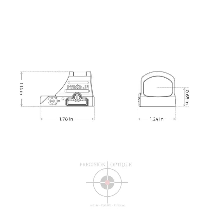 Point Rouge Holosun Hs507C-X2 - Performance Miniature Pour Une Précision Maximale Rouge